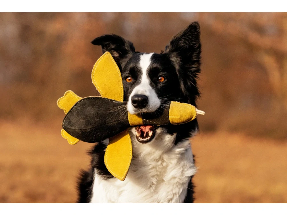 PafDog® Kachna Doris z kůže a juty - 30 cm