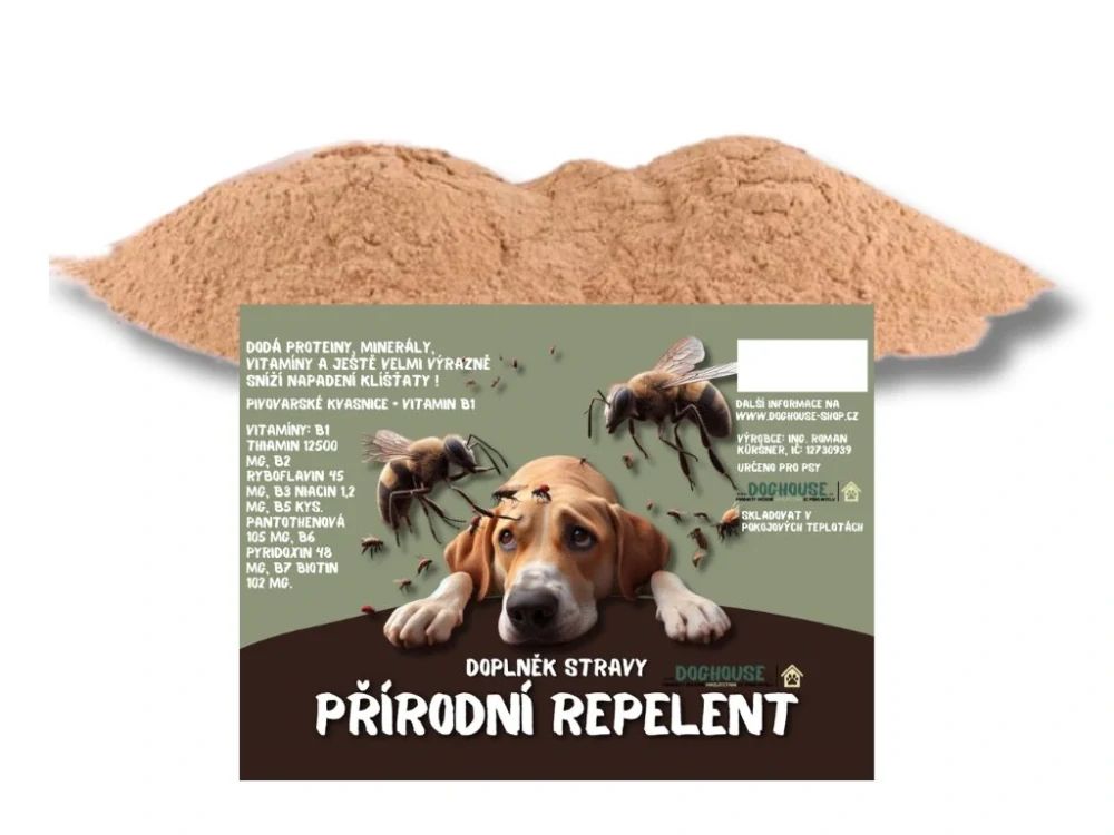 NATURAL REPELENT - Pivovarské kvasnice + Vitamin B1 - pro psy - 500g