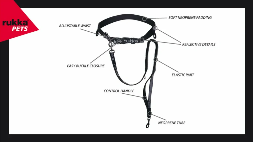 Set – vodítko a běžecký pás Rukka 