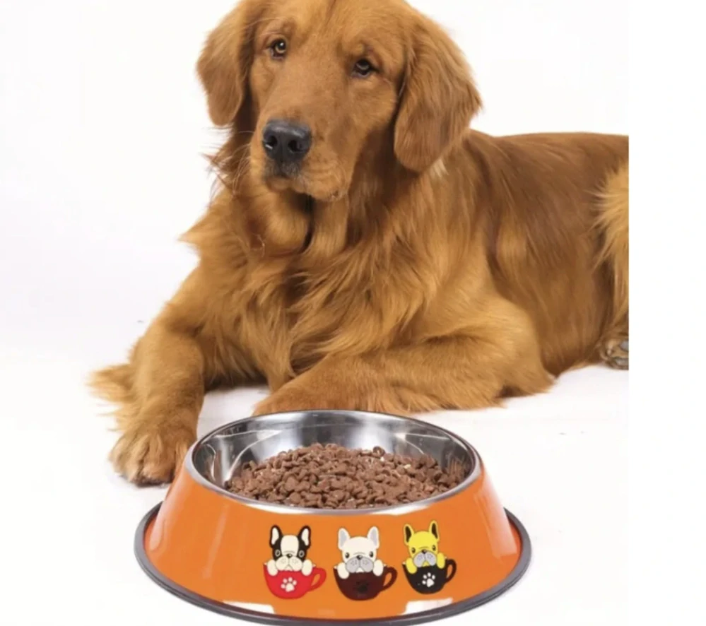 Nerezová psí miska s gumovým okrajem FRENCHIES 