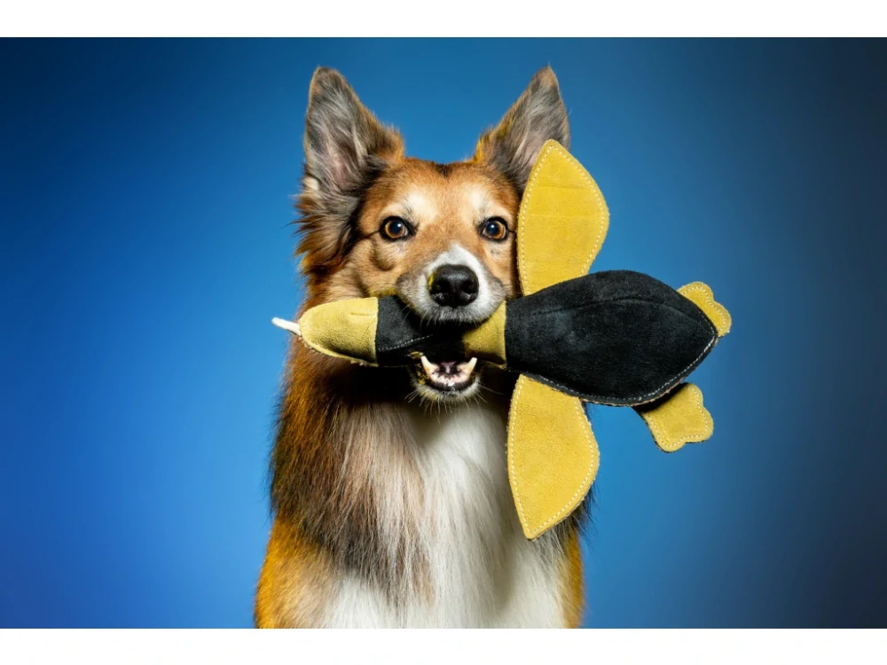 PafDog® Kachna Doris z kůže a juty - 30 cm