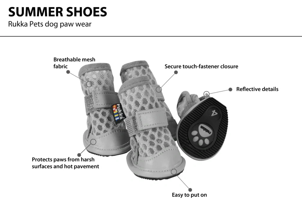 Letní botičky pro psy Rukka Light - 4ks