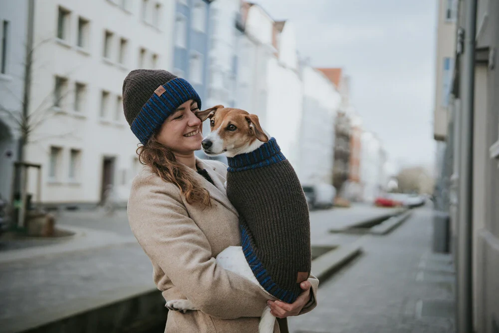 Hunter set ODENSE svetr a čepice - hnědá