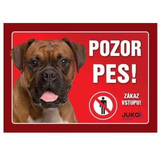 Cedulka Pozor pes, BOXER
