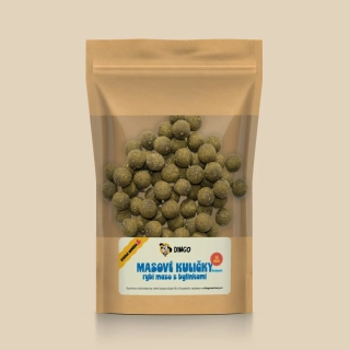 Dingo Masové kuličky — rybí maso s bylinkami – 150 g