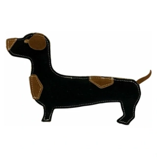PafDog® jezevčík Tony z kůže a juty - 26 cm 