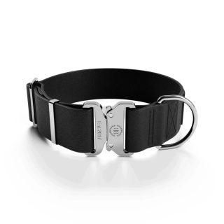 BullyBillows obojek Combat Billowthane 5 cm - voděodolný, platinum