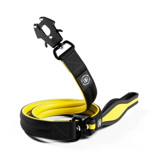BullyBillows vodítko Combat Mini - 1,2m, černé/žluté
