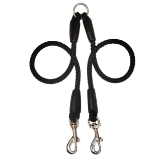 Vodítko – rozdvojka pro psy Palkar – 40 cm × 8 mm, černá